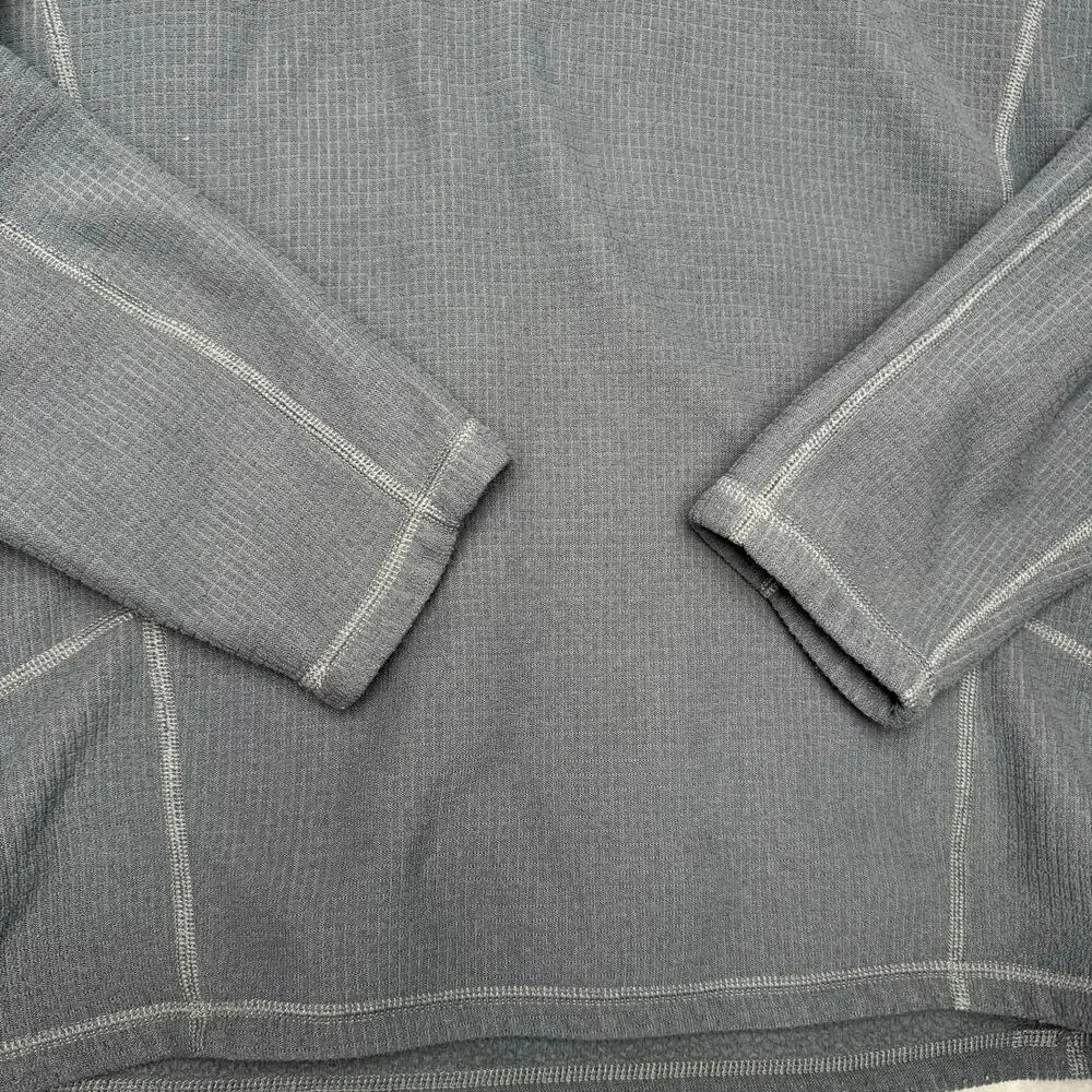 The North Face Quarter Zip Pullover Black‎ Grid Fleece Men’s Approx L